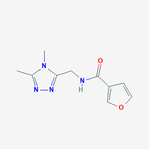 molecular formula C10H12N4O2 B6962978 N-[(4,5-dimethyl-1,2,4-triazol-3-yl)methyl]furan-3-carboxamide 