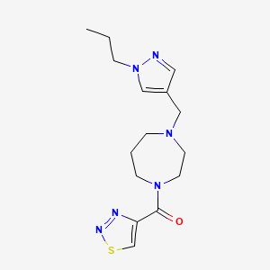 [4-[(1-Propylpyrazol-4-yl)methyl]-1,4-diazepan-1-yl]-(thiadiazol-4-yl)methanone