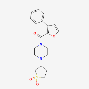 molecular formula C19H22N2O4S B6963000 [4-(1,1-Dioxothiolan-3-yl)piperazin-1-yl]-(3-phenylfuran-2-yl)methanone 