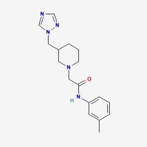 N-(3-methylphenyl)-2-[3-(1,2,4-triazol-1-ylmethyl)piperidin-1-yl]acetamide