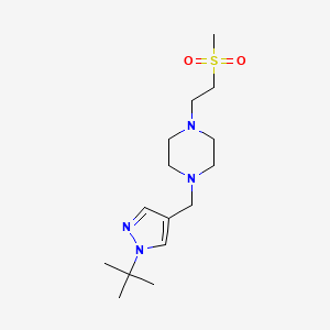 1-[(1-Tert-butylpyrazol-4-yl)methyl]-4-(2-methylsulfonylethyl)piperazine