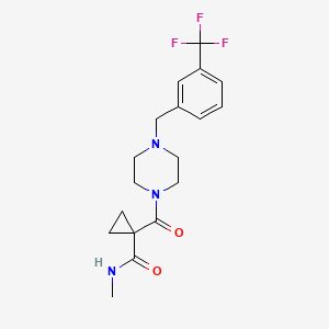 N-methyl-1-[4-[[3-(trifluoromethyl)phenyl]methyl]piperazine-1-carbonyl]cyclopropane-1-carboxamide