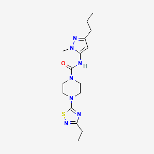 4-(3-ethyl-1,2,4-thiadiazol-5-yl)-N-(2-methyl-5-propylpyrazol-3-yl)piperazine-1-carboxamide