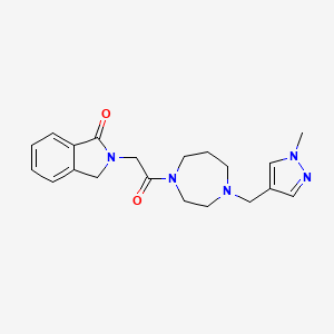 molecular formula C20H25N5O2 B6963048 2-[2-[4-[(1-methylpyrazol-4-yl)methyl]-1,4-diazepan-1-yl]-2-oxoethyl]-3H-isoindol-1-one 