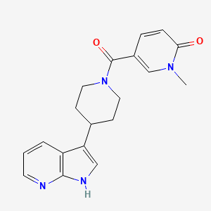 1-methyl-5-[4-(1H-pyrrolo[2,3-b]pyridin-3-yl)piperidine-1-carbonyl]pyridin-2-one