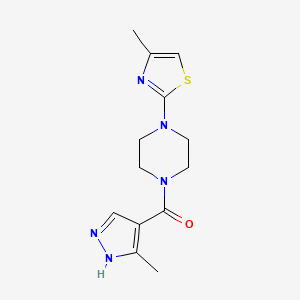 (5-methyl-1H-pyrazol-4-yl)-[4-(4-methyl-1,3-thiazol-2-yl)piperazin-1-yl]methanone