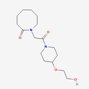 1-[2-[4-(2-Hydroxyethoxy)piperidin-1-yl]-2-oxoethyl]azocan-2-one