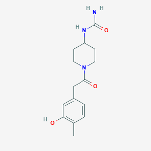 [1-[2-(3-Hydroxy-4-methylphenyl)acetyl]piperidin-4-yl]urea