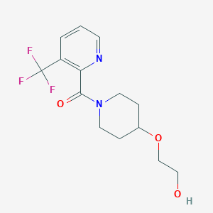 [4-(2-Hydroxyethoxy)piperidin-1-yl]-[3-(trifluoromethyl)pyridin-2-yl]methanone