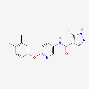 N-[6-(3,4-dimethylphenoxy)pyridin-3-yl]-5-methyl-1H-pyrazole-4-carboxamide