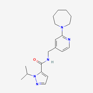 molecular formula C19H27N5O B6963128 N-[[2-(azepan-1-yl)pyridin-4-yl]methyl]-2-propan-2-ylpyrazole-3-carboxamide 