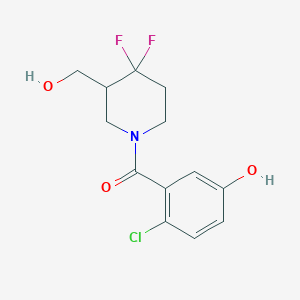 (2-Chloro-5-hydroxyphenyl)-[4,4-difluoro-3-(hydroxymethyl)piperidin-1-yl]methanone