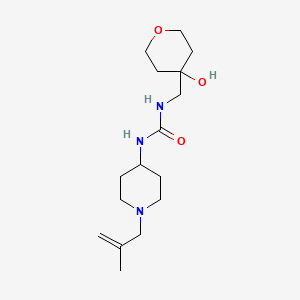 1-[(4-Hydroxyoxan-4-yl)methyl]-3-[1-(2-methylprop-2-enyl)piperidin-4-yl]urea