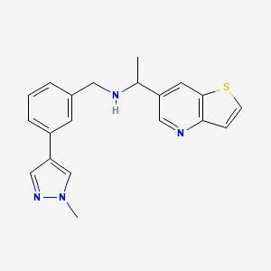 N-[[3-(1-methylpyrazol-4-yl)phenyl]methyl]-1-thieno[3,2-b]pyridin-6-ylethanamine