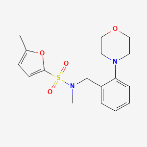 molecular formula C17H22N2O4S B6963166 N,5-dimethyl-N-[(2-morpholin-4-ylphenyl)methyl]furan-2-sulfonamide 