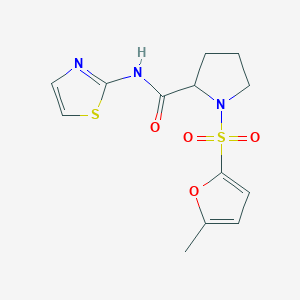 1-(5-methylfuran-2-yl)sulfonyl-N-(1,3-thiazol-2-yl)pyrrolidine-2-carboxamide