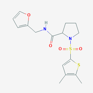 1-(4,5-dimethylthiophen-2-yl)sulfonyl-N-(furan-2-ylmethyl)pyrrolidine-2-carboxamide