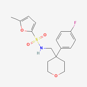 molecular formula C17H20FNO4S B6963203 N-[[4-(4-fluorophenyl)oxan-4-yl]methyl]-5-methylfuran-2-sulfonamide 