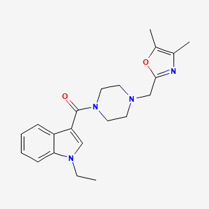 [4-[(4,5-Dimethyl-1,3-oxazol-2-yl)methyl]piperazin-1-yl]-(1-ethylindol-3-yl)methanone