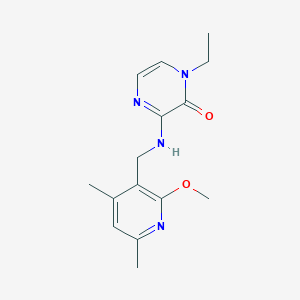 molecular formula C15H20N4O2 B6963211 1-Ethyl-3-[(2-methoxy-4,6-dimethylpyridin-3-yl)methylamino]pyrazin-2-one 