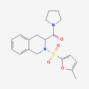 [2-(5-methylfuran-2-yl)sulfonyl-3,4-dihydro-1H-isoquinolin-3-yl]-pyrrolidin-1-ylmethanone