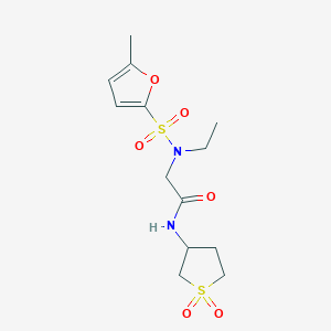 N-(1,1-dioxothiolan-3-yl)-2-[ethyl-(5-methylfuran-2-yl)sulfonylamino]acetamide