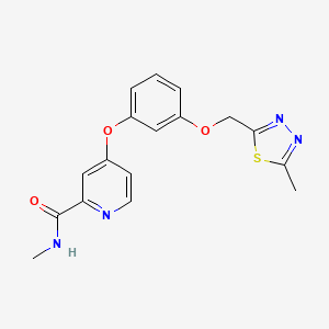 molecular formula C17H16N4O3S B6963331 N-methyl-4-[3-[(5-methyl-1,3,4-thiadiazol-2-yl)methoxy]phenoxy]pyridine-2-carboxamide 