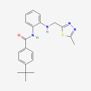 4-tert-butyl-N-[2-[(5-methyl-1,3,4-thiadiazol-2-yl)methylamino]phenyl]benzamide