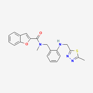 N-methyl-N-[[2-[(5-methyl-1,3,4-thiadiazol-2-yl)methylamino]phenyl]methyl]-1-benzofuran-2-carboxamide