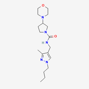 N-[(1-butyl-3-methylpyrazol-4-yl)methyl]-3-morpholin-4-ylpyrrolidine-1-carboxamide