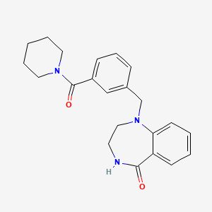 1-[[3-(piperidine-1-carbonyl)phenyl]methyl]-3,4-dihydro-2H-1,4-benzodiazepin-5-one