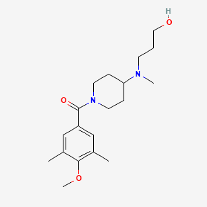 [4-[3-Hydroxypropyl(methyl)amino]piperidin-1-yl]-(4-methoxy-3,5-dimethylphenyl)methanone