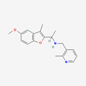 molecular formula C19H22N2O2 B6963380 1-(5-methoxy-3-methyl-1-benzofuran-2-yl)-N-[(2-methylpyridin-3-yl)methyl]ethanamine 