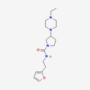 molecular formula C17H28N4O2 B6963382 3-(4-ethylpiperazin-1-yl)-N-[2-(furan-2-yl)ethyl]pyrrolidine-1-carboxamide 