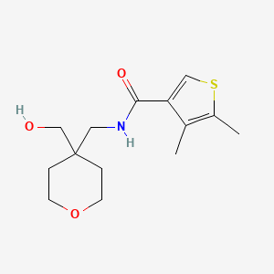 molecular formula C14H21NO3S B6963394 N-[[4-(hydroxymethyl)oxan-4-yl]methyl]-4,5-dimethylthiophene-3-carboxamide 