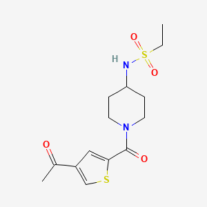 N-[1-(4-acetylthiophene-2-carbonyl)piperidin-4-yl]ethanesulfonamide