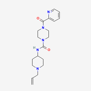 molecular formula C19H27N5O2 B6963415 N-(1-prop-2-enylpiperidin-4-yl)-4-(pyridine-2-carbonyl)piperazine-1-carboxamide 