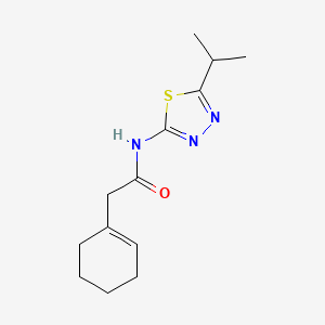 2-(cyclohexen-1-yl)-N-(5-propan-2-yl-1,3,4-thiadiazol-2-yl)acetamide