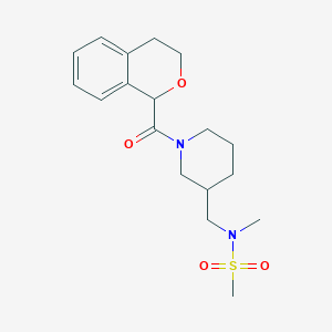 N-[[1-(3,4-dihydro-1H-isochromene-1-carbonyl)piperidin-3-yl]methyl]-N-methylmethanesulfonamide