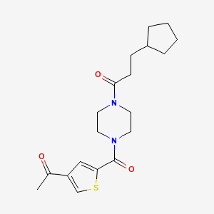 1-[4-(4-Acetylthiophene-2-carbonyl)piperazin-1-yl]-3-cyclopentylpropan-1-one