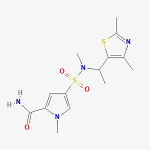 4-[1-(2,4-Dimethyl-1,3-thiazol-5-yl)ethyl-methylsulfamoyl]-1-methylpyrrole-2-carboxamide