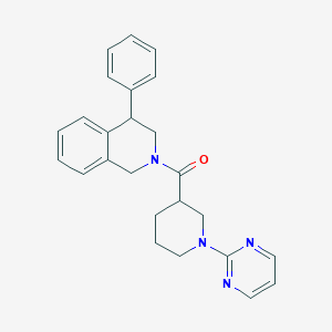 molecular formula C25H26N4O B6963539 (4-phenyl-3,4-dihydro-1H-isoquinolin-2-yl)-(1-pyrimidin-2-ylpiperidin-3-yl)methanone 