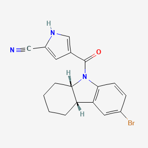 4-[(4aS,9aS)-6-bromo-1,2,3,4,4a,9a-hexahydrocarbazole-9-carbonyl]-1H-pyrrole-2-carbonitrile