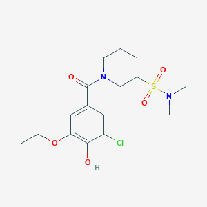 1-(3-chloro-5-ethoxy-4-hydroxybenzoyl)-N,N-dimethylpiperidine-3-sulfonamide