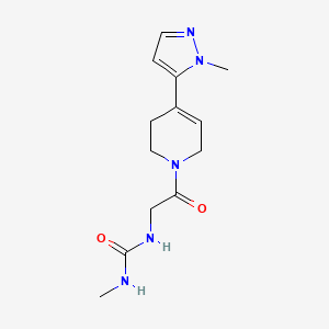 1-methyl-3-[2-[4-(2-methylpyrazol-3-yl)-3,6-dihydro-2H-pyridin-1-yl]-2-oxoethyl]urea