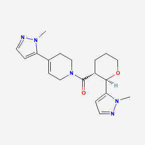 [4-(2-methylpyrazol-3-yl)-3,6-dihydro-2H-pyridin-1-yl]-[(2R,3R)-2-(2-methylpyrazol-3-yl)oxan-3-yl]methanone