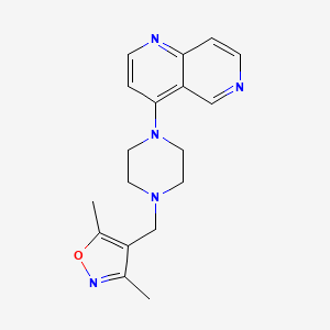 3,5-Dimethyl-4-[[4-(1,6-naphthyridin-4-yl)piperazin-1-yl]methyl]-1,2-oxazole