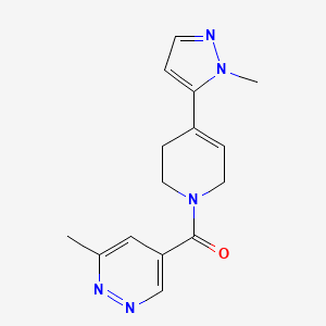 [4-(2-methylpyrazol-3-yl)-3,6-dihydro-2H-pyridin-1-yl]-(6-methylpyridazin-4-yl)methanone