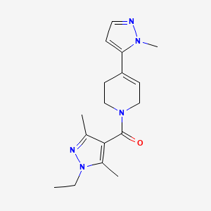 (1-ethyl-3,5-dimethylpyrazol-4-yl)-[4-(2-methylpyrazol-3-yl)-3,6-dihydro-2H-pyridin-1-yl]methanone