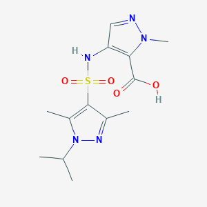 4-[(3,5-Dimethyl-1-propan-2-ylpyrazol-4-yl)sulfonylamino]-2-methylpyrazole-3-carboxylic acid